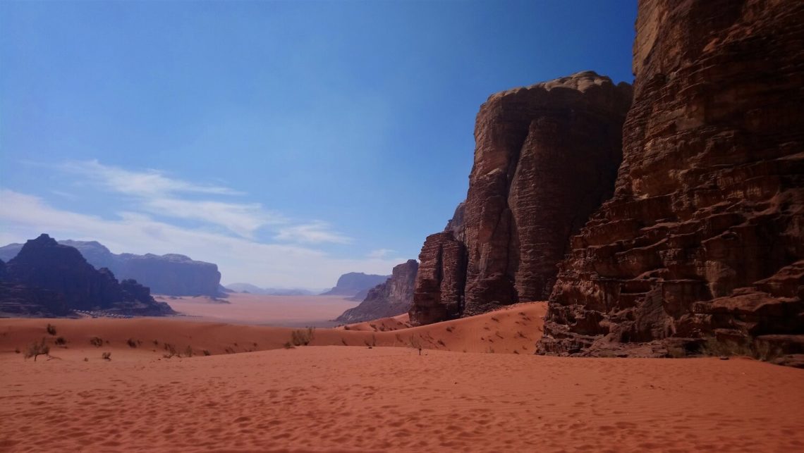 Ausblick über die Wüste Wadi Rum