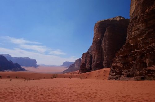 Ausblick über die Wüste Wadi Rum